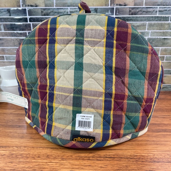 Farm House Style Plaid Quilted Tea Cozy ~ Teapot Warmer ~ NEW - Picture 3 of 6